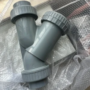 High Pressure CPVC Y Type Filter Flange Connection Smooth Surface Pipe Valve with Box Packing