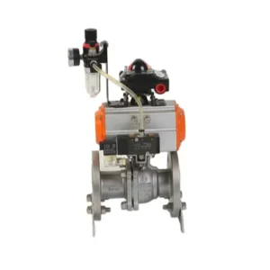 High Pressure Flange Stainless Steel Pneumatic Three Way Ball Valves