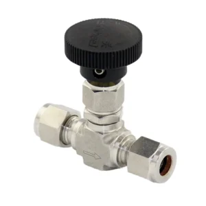 High Pressure Instrument Needle Valve with Stainless Steel Ferrule Flow Control Check Structure High Temperature 1/4 Port Size