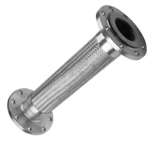 High Pressure Large Diameter PTFE Lined Flexible Metal Hose Steel Braided Flange Type for Mining and Industrial Applications