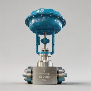 High Pressure Pneumatic Needle Control Valve Threaded Stainless Steel 316 with Smart Positioner for Gas Service API 6D