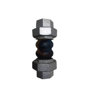 High Pressure Threaded Epdm Rubber Expansion Joint with Galvanized Steel Ring Flange for HVAC Piping