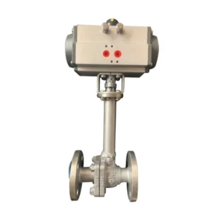 High Pressure Welding Joint Explosion proof Forged Regulating Pneumatic Threaded Flange Cryogenic Ball Valve
