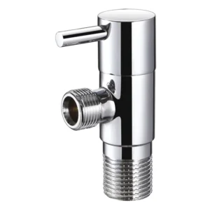 High Quality Chrome 1/2 Hot and Cold Brass Angle Valve Modern Design Sanitary Faucet Bathroom Accessories
