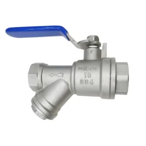 High Quality Female Thread Stainless Steel SS304 Ball Valve Filter FAN Filter Valve Handle Y Strainer Ball Valve