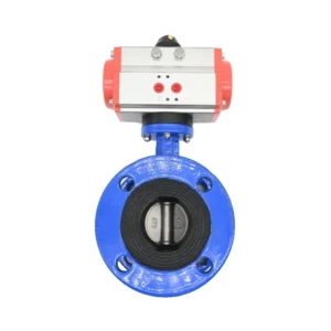 High Quality Stainless Steel Pneumatic Flange Butterfly Valve for Base Media Applications