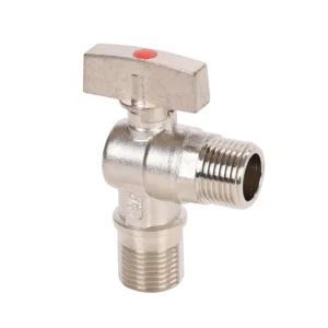 High Quality Water Gas Pipe Angle Valve Male Thread Angle Gas Line Ball Valve With Alloy Handle