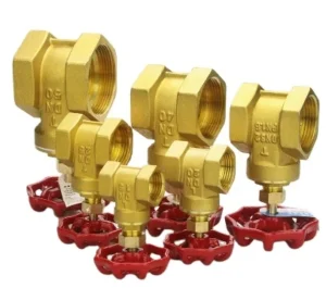 High-Temperature Household Brass Gate Valve Manual Tap Water Valve for Gas and Oil General Use With Angled Structure