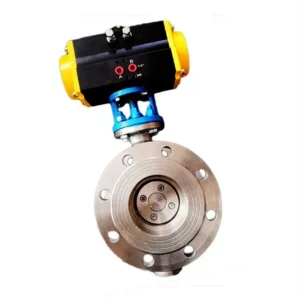 High Temperature Steam Triple Eccentric SS304 Pneumatic Hard Seal Flange Butterfly Valve