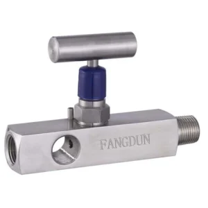 Hydraulic Gauge Bleed and Isolation Needle Valve Lever Handle 2-Way Medium Normal Temperature SS316 Material