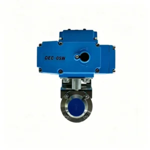 Hygienic Electric Butterfly Valve 316L Stainless Steel Welded Sanitary Butterfly Valve with Actuator for Clean Process Lines