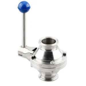 Hygienic Food Grade Sanitary Stainless Steel 304 316 Manual Three Way Butterfly Type Tri Clamped Ball Valve Custom Size