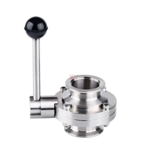 Hygienic Food Grade Stainless Steel 3A SMS DIN 304 316 KF Sanitary Manual Vacuum Butterfly Valve