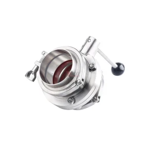 Hygienic Food Grade Stainless Steel 3A SMS DIN 304 316L Silicon Complete Set Sanitary Manual Tri Clover Butterfly Valve