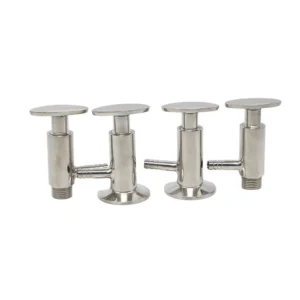 Hygienic Sanitary Food Grade Stainless Steel Needle Aseptic Clamped 1 Way Electric Water Sample Valve with 1/4″-3/4″ Port