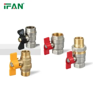 IFAN 1/2 Inch Brass Valve Manual High Pressure 1 Inch Brass Ball Valve Forged Full Flow Water Ball Valve