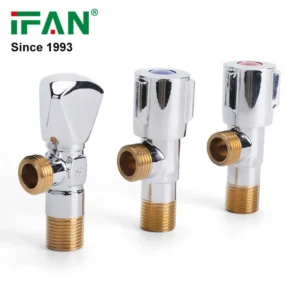 IFAN 1/2 Inch Quick Open Water Angle Cock Valve 90 Degree Brass Core Angle Stop Valve Bathroom Basin Triangle Angle Valve