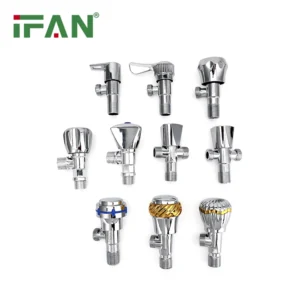 IFAN High-Demand Angle Valve 1/2” Silver Color Bathroom Accessories Zinc Alloy Bathroom Angle Valve