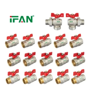 IFAN Water Flow Control Ball Valve Brass Threaded Corrosion Resistant 1/4”-4” Brass Water Valve
