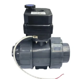 IP67 2 Inch Motorized Ball Valve Manufacturers Upvc Plastic Dn50 63mm 2 Way Electric Motorized Ball Valve 12v 110v 24v