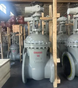 Industrial Electric Bracket Driven Gate Valve Flange Large-Diameter WCB Elastic Seat Gate Valve