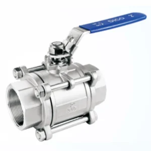 Industrial Female Thread 2 Inch Stainless Steel Three Pieces Ball Valve