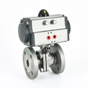 Industrial German Standard Double Acting DN100 PN16 304/316 Stainless Steel Q641F-16P Pneumatic Flanged Ball Valve