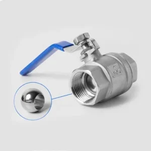 Industrial Grade 2PC Stainless Steel Ball Valve 304 NPT Female Thread Manual Handle PTFE Sealing Normal Temperature OEM