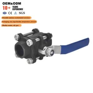 Industrial Grade Valves Three-Piece Valve Female Threaded Ball Valve 1/2inch 1inch Connection Carbon Steel Ball Valve
