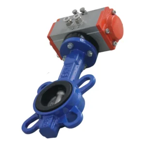 Industrial Heavy Duty Wafer Style Pneumatic Operated Butterfly Valve with EPDM Seat