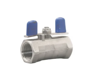 Industrial One Piece Ball Valve Butterfly Handle 304/316 Stainless Steel NPT Connection PTFE Sealing 1000WOG Operating Pressure