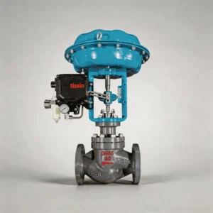 Industrial Pneumatic Globe Control Valve ASTM A352 LCB Low Temperature Carbon Steel -46°C to 343°C PTFE Seal 2-Way