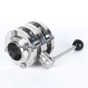 Industrial Water Valve Three Piece Butterfly Valve Flange Type