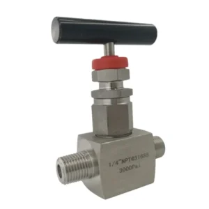Integral Bonnet Needle Valve 3000 PSI Instrument Valve SS316 for Flow Control Male Type