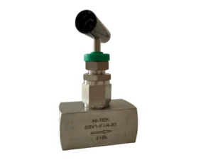 Integral Bonnet Needle Valve 6000 PSI Instrument Valve SS316 for Flow Control