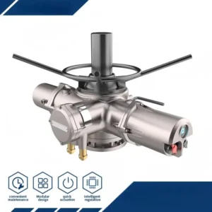Intelligent Multi-Turn Electric Actuator 360° Rotation 4-20mA Analog Signal Data Logging for Water Treatment
