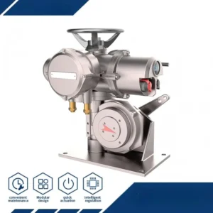 Intelligent Quarter-Turn Electric Actuator 3-Phase AC380V 4-20mA Modulating Signal Non Intrusive for Water Treatment