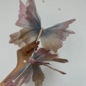 J-021 Gradient Artificial Butterfly with Subtle Shimmer for Wedding Decoration Stage Art Installations Giant Butterfly