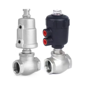JTALV DN15-DN100 Bidirectional Pneumatic Angle Seat Valve SS304/316L Stainless Steel Head Threaded Connection -10~220