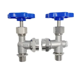 JX29W Threaded Level Gauge Cock 304 Stainless Steel Needle Globe Valve DN15 DN20 Water Level Indicator 1-Way Knob Silver Normal