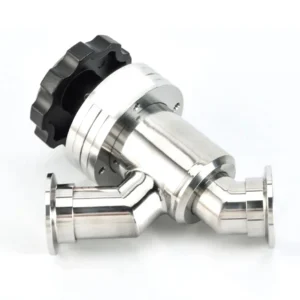 KF25 KF40 Flanged Manual Pneumatic Y Type Angle Valve NW25 40 Vacuum Valve Sealed SS304 SS316L Pressure Reducing Semiconductor