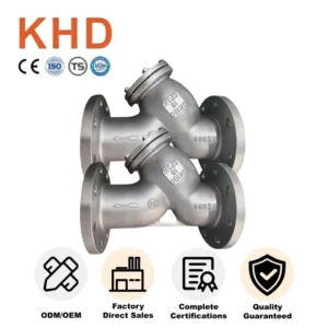KHD Flanged Y Strainer 150lb DN100 Flange CF8M Stainless Steel Y Strainer Filter Industrial Filter