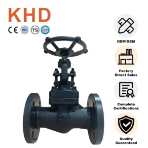 KHD J41H 16C Forged Steel High Pressure DN40 Globe Valve Manual Flange Stop Structure Globe Valve for Water and Oil A105N