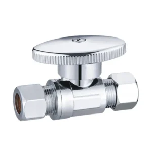 KLOE9006 3/8OD X 3/8OD Comp Straight Angle Valve 1/4 Turn Brass Water Supply Angle Stops Valves CUPC NSF USA Canada