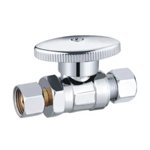 KLOE9007 3/8OD X 3/8OD Comp GJ Straight Valve 1/4 Turn Brass Water Supply Angle Stops Valves CUPC NSF Certified for USA Canada