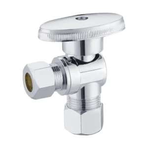 KLOE9015 Manual Brass Water Supply Angle Stops Valves 1/4 Turn Lead-Free Comp Angle Valve Stop 1/2OD X 3/8 OD CUPC NSF Certified