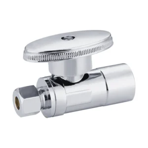 KLOE9201 Brass Full Turn Water Supply Angle Stops Valves 1/2W x 1/4OD Comp Straight 1/4 Turn CUPC NSF Certified Ball