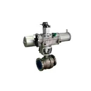 KTM Series E01 Trunnion Mounted Ball Valve with Powered Actuator ISO 5211 Topworks for Easy Actuation