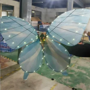 LED Bionic Butterfly with Detachable Battery for Wedding Ring Exchange and Stage Use
