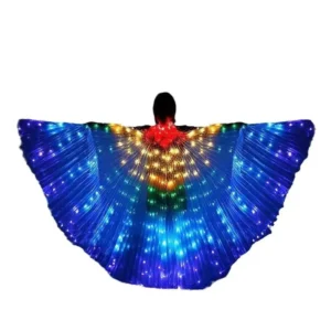 LED Luminous Butterfly Wing Belly Dancing Performance Costumes Stage Festival Party Lighting Cloak